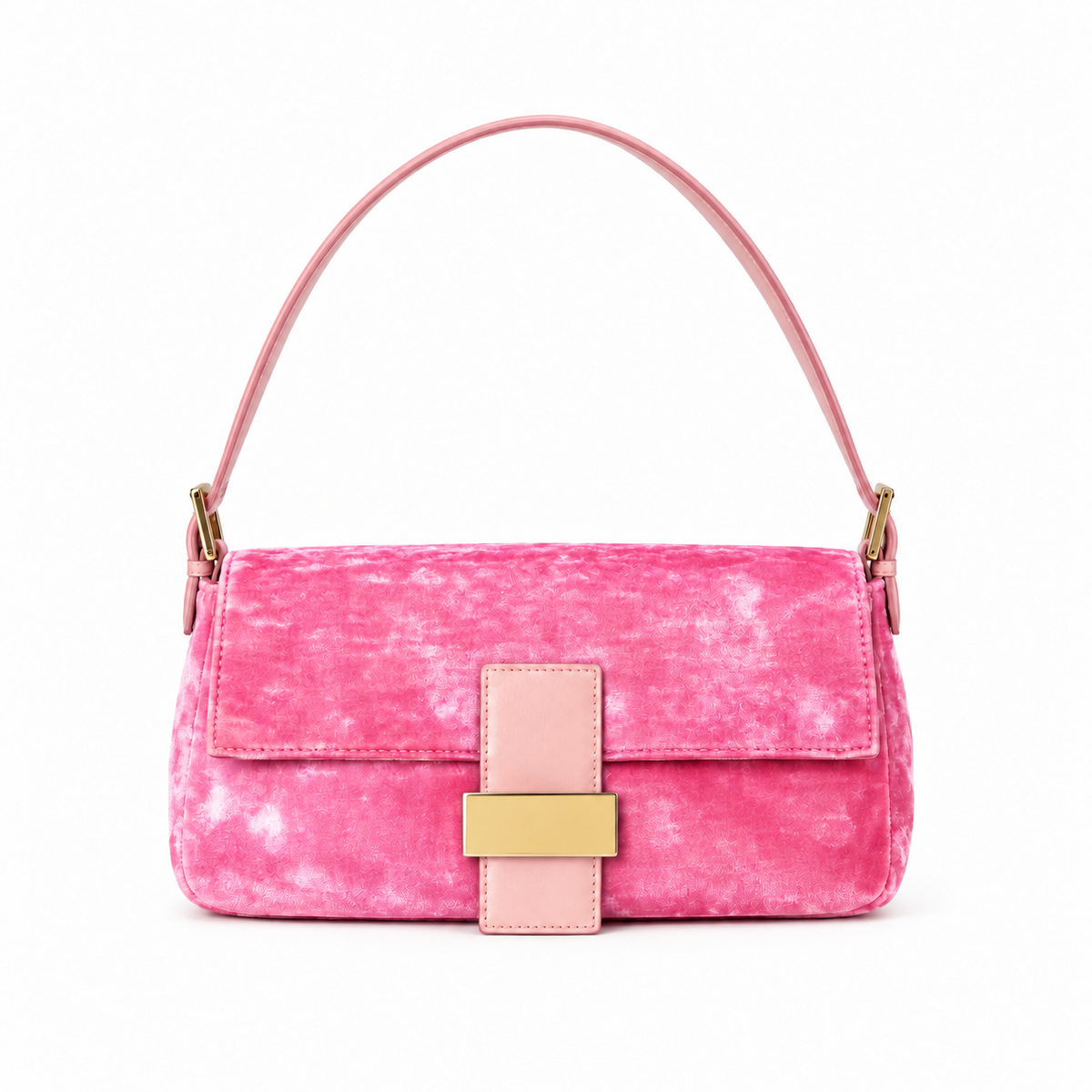 Vintage Bag - Pink Textured on white background