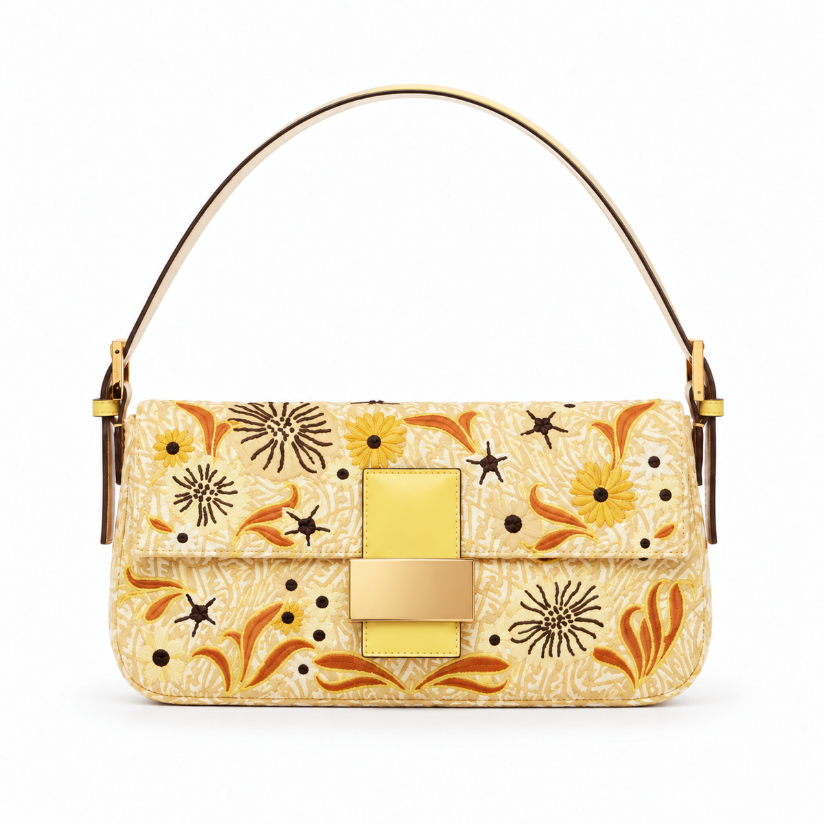 Vintage Bag - Sunflower Cream on white background