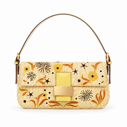 Vintage Bag - Sunflower Cream on white background