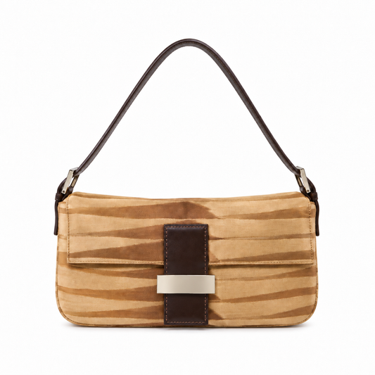 Vintage Bag - Champagne Stripe on white background