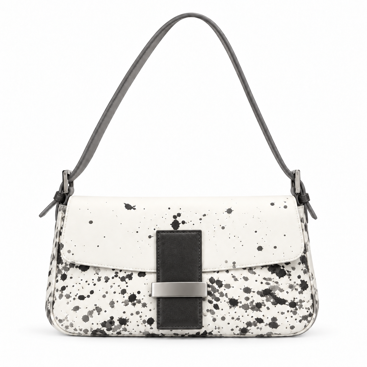 Vintage Bag - White Splatter on white background