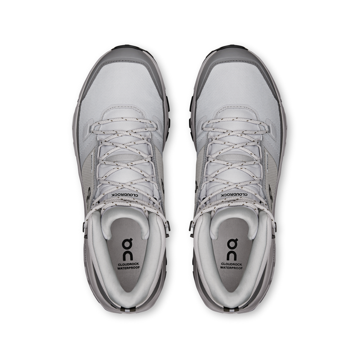 On Cloudrock Mid Waterproof – Glacier / Alloy (Men's) – view 2 on white background