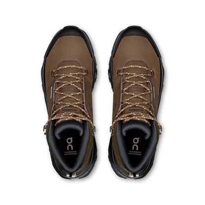 On Cloudrock Mid Waterproof – Earth / Black (Men's) – view 2 on white background