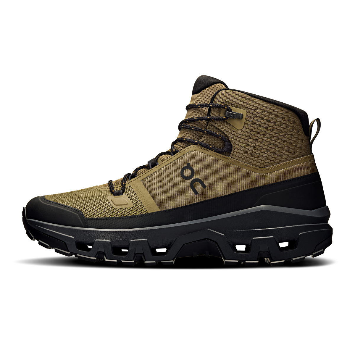 On Cloudrock Mid Waterproof – Hunter / Black (Men's) – view 4 on white background