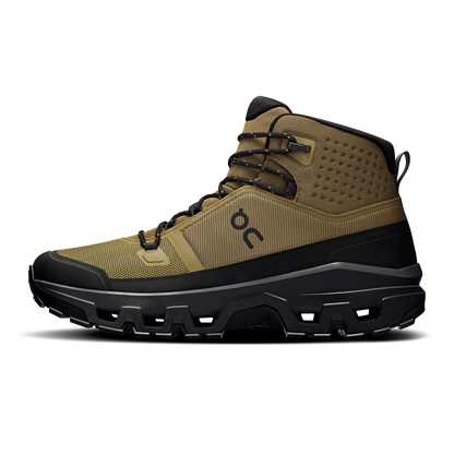 On Cloudrock Mid Waterproof – Hunter / Black (Men's) – view 4 on white background