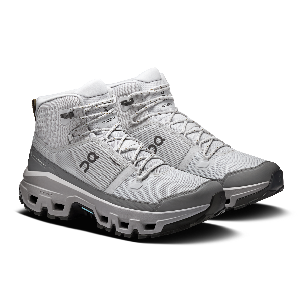On Cloudrock Mid Waterproof – Glacier / Alloy (Men's) – view 6 on white background