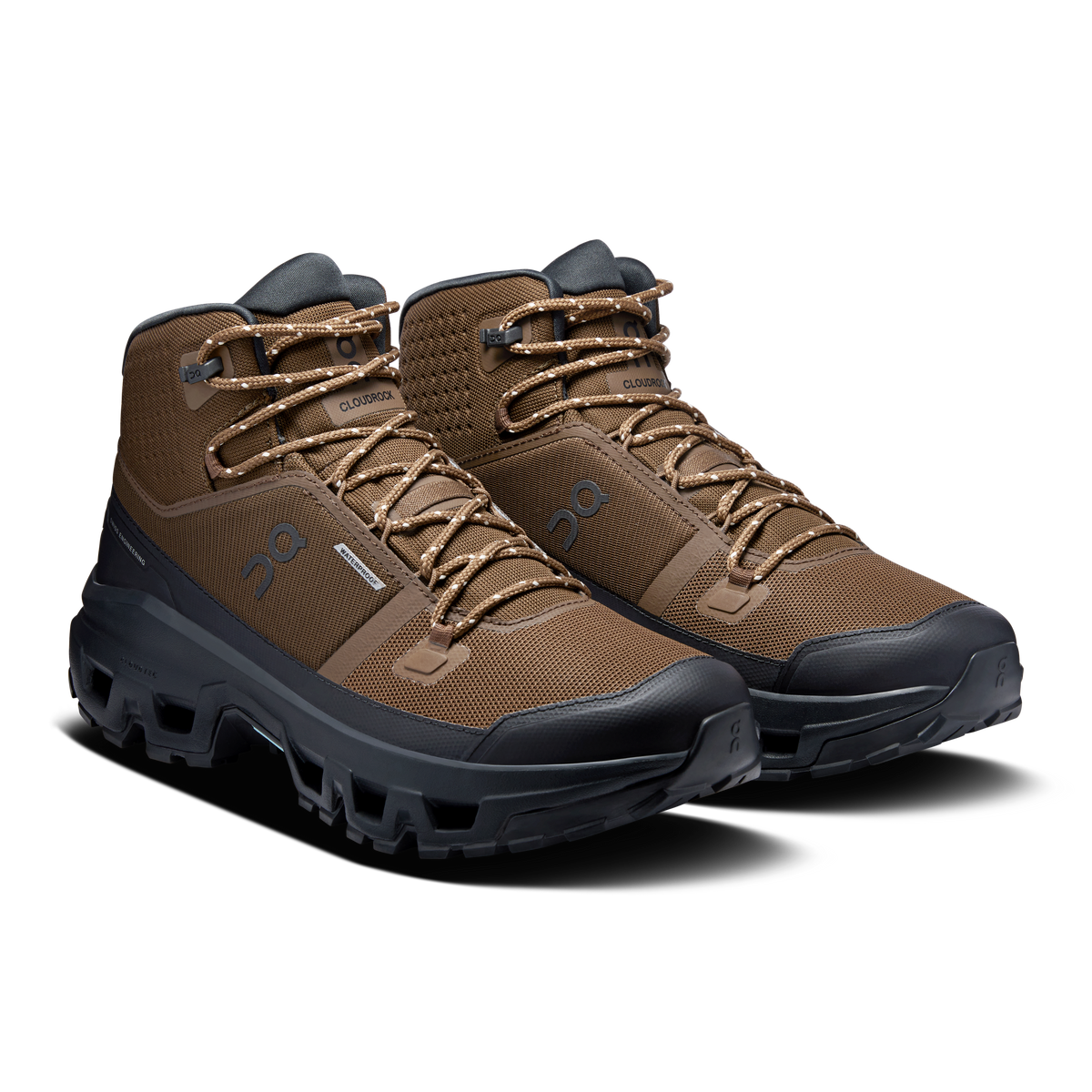 On Cloudrock Mid Waterproof – Earth / Black (Men's) – view 6 on white background