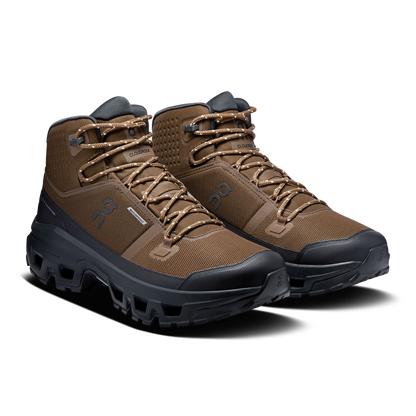 On Cloudrock Mid Waterproof – Earth / Black (Men's) – view 6 on white background