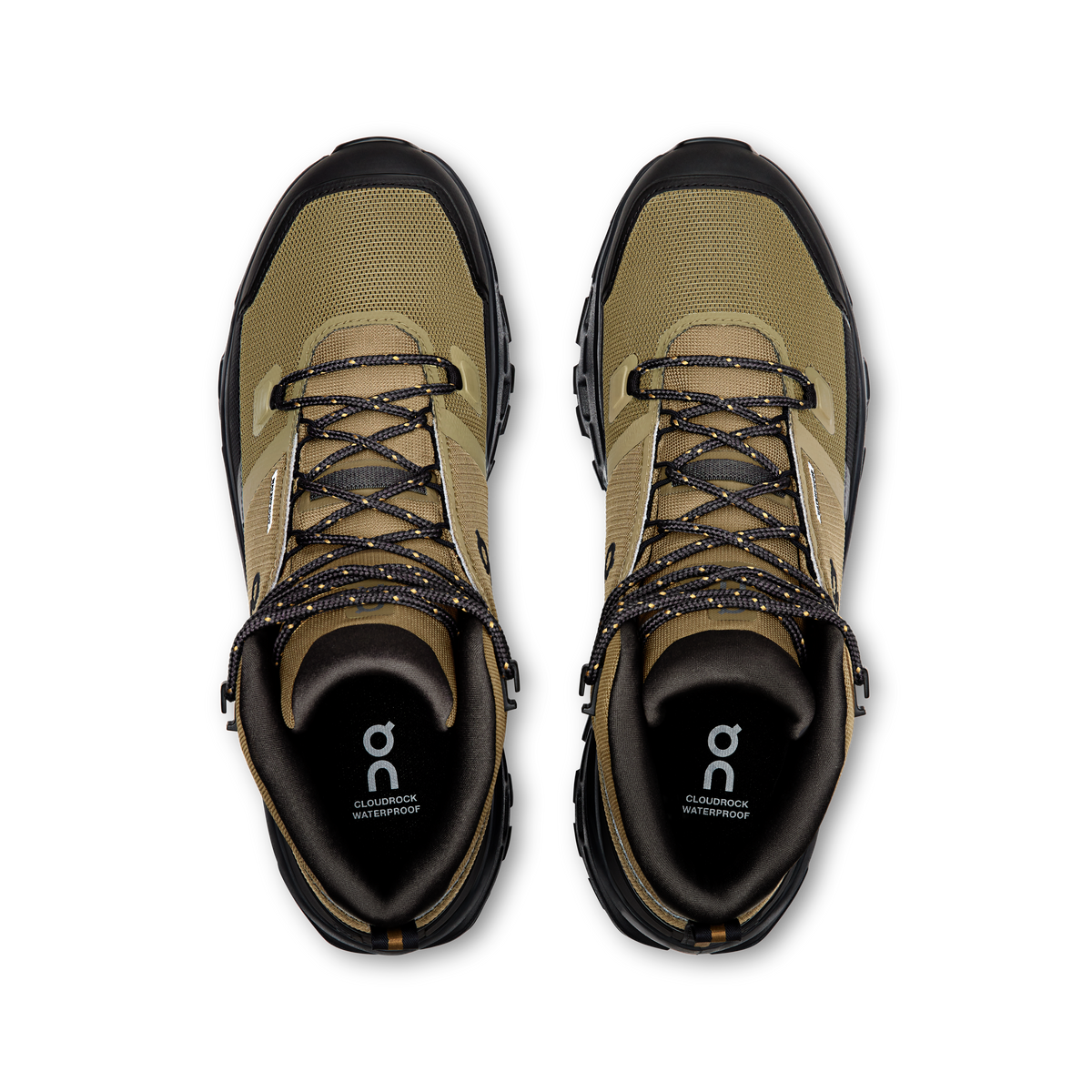 On Cloudrock Mid Waterproof – Hunter / Black (Men's) – view 2 on white background