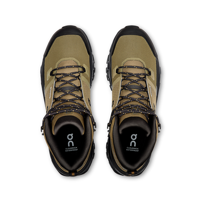 On Cloudrock Mid Waterproof – Hunter / Black (Men's) – view 2 on white background