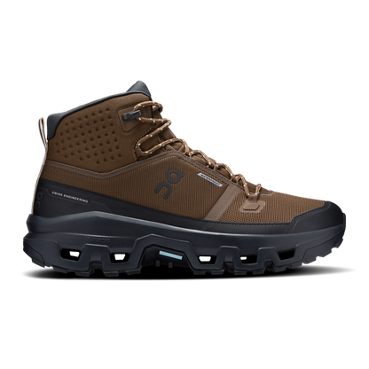 On Cloudrock Mid Waterproof – Earth / Black (Men's) – view 1 on white background