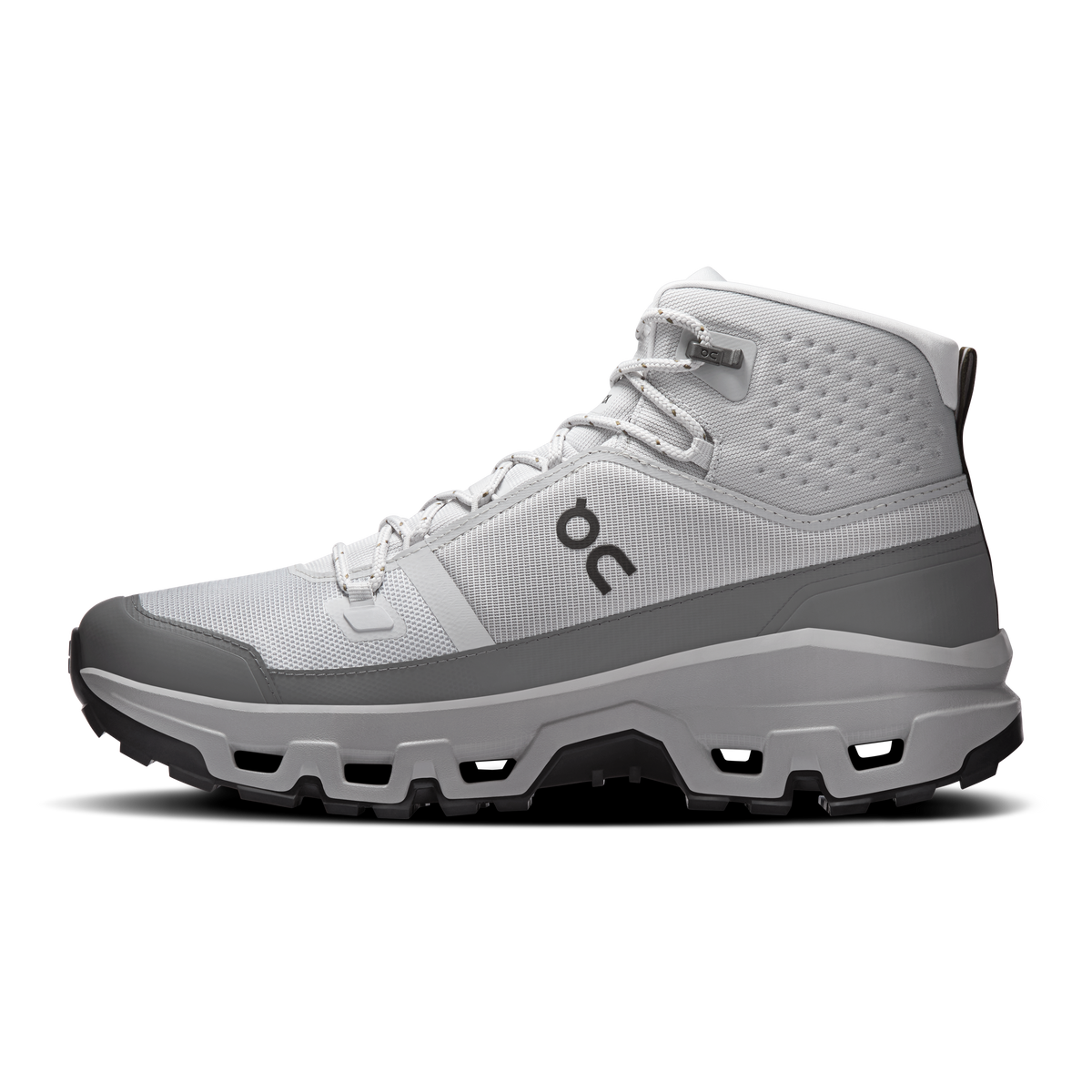 On Cloudrock Mid Waterproof – Glacier / Alloy (Men's) – view 4 on white background