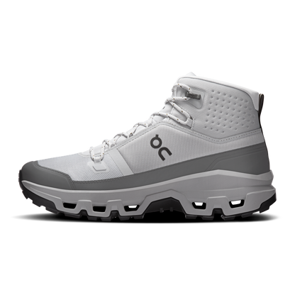 On Cloudrock Mid Waterproof – Glacier / Alloy (Men's) – view 4 on white background